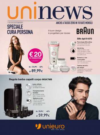 Volantino Unieuro - 12.7.2021 - 27.7.2021.