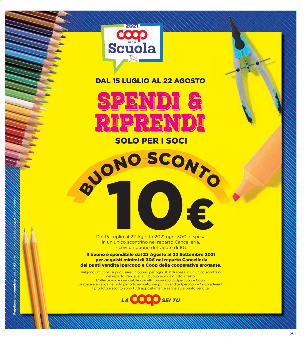 Volantino Coop - 15/7/2021 - 28/7/2021. Pagina 31