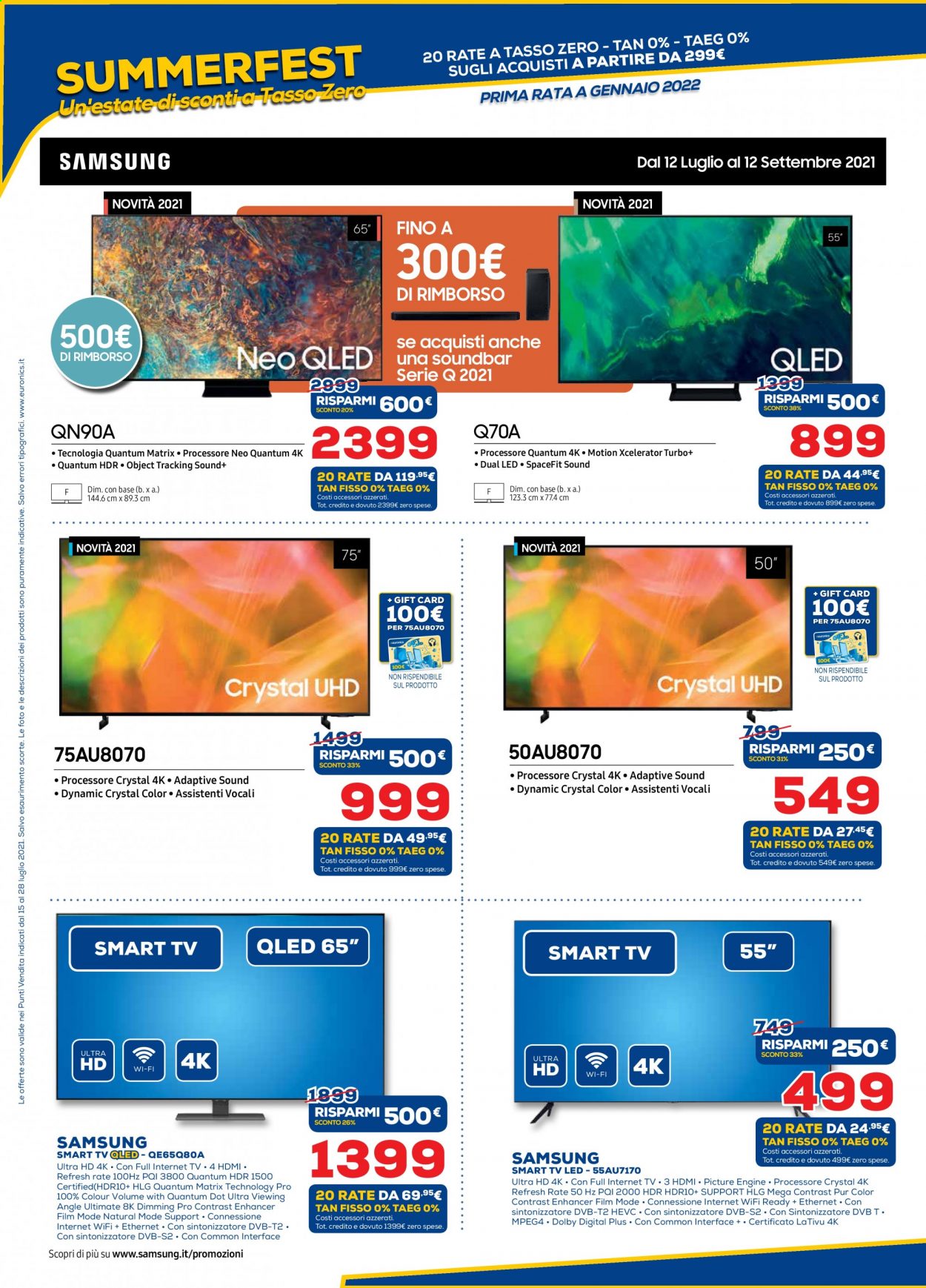 Volantino Euronics - 15/7/2021 - 28/7/2021. Pagina 4