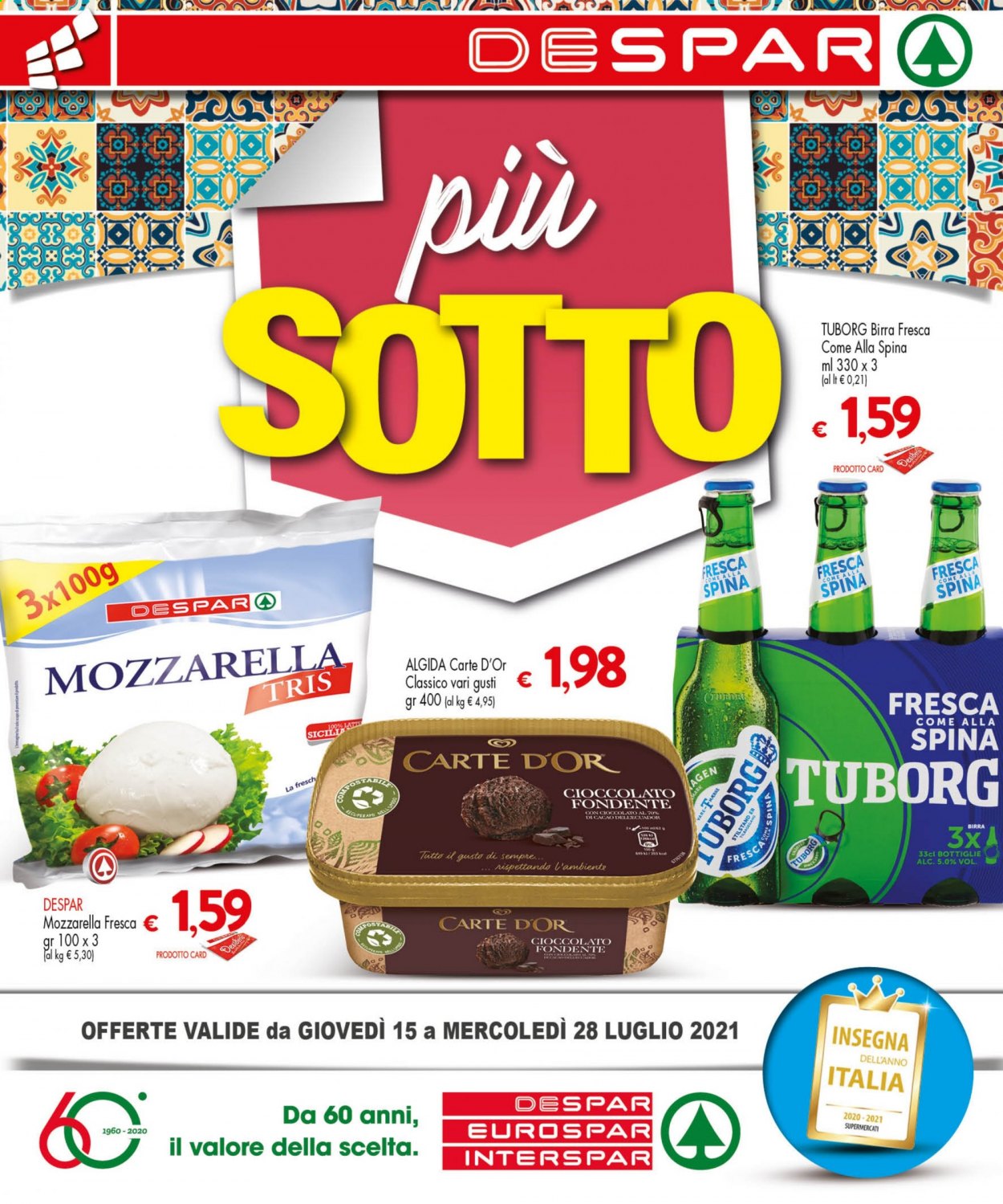 Volantino Eurospar - 15/7/2021 - 28/7/2021. Pagina 1
