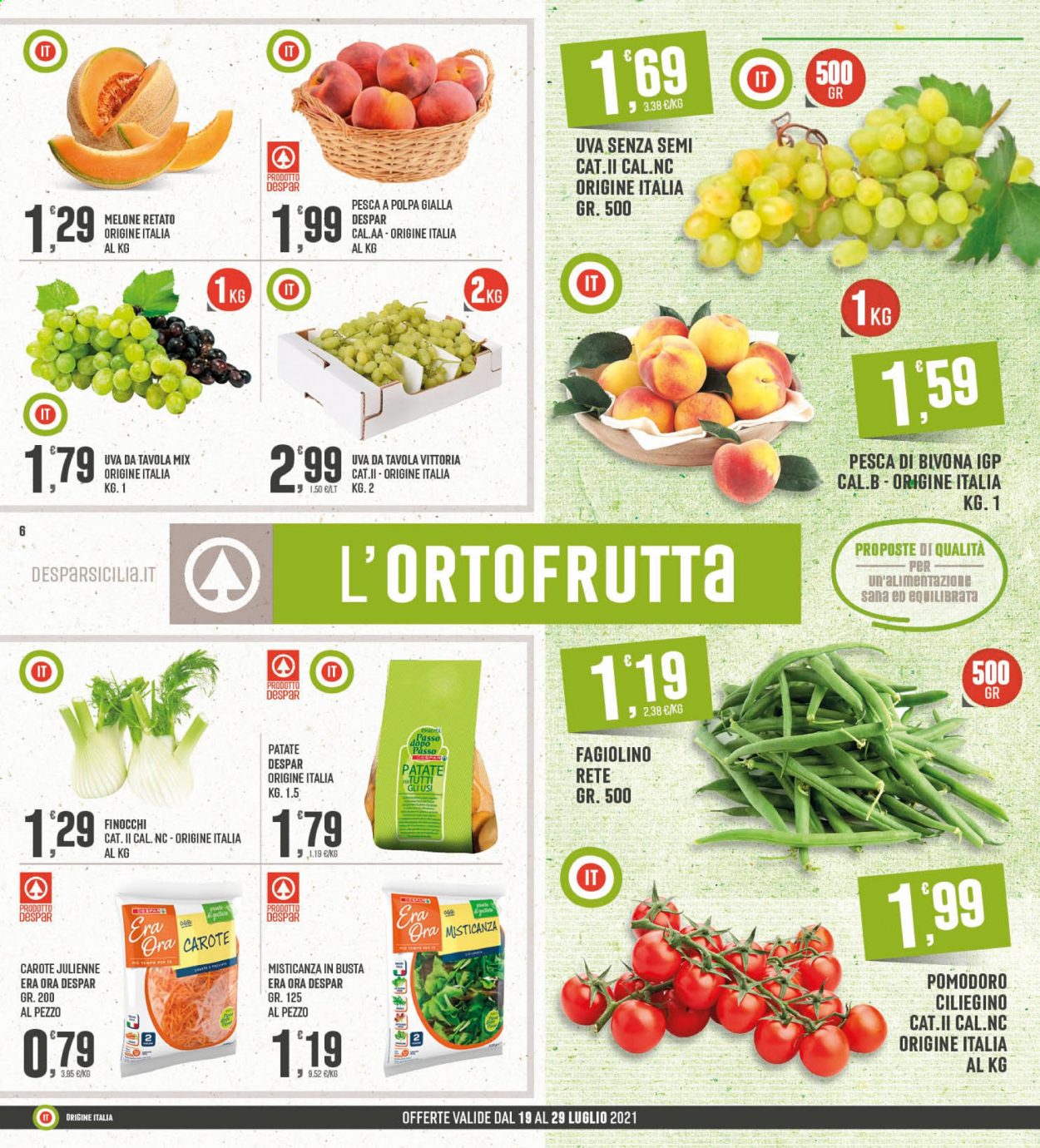 Volantino Eurospar - 19/7/2021 - 29/7/2021. Pagina 6