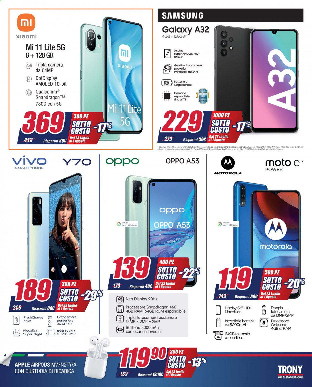 Volantino Trony - 23/7/2021 - 1/8/2021. Pagina 4