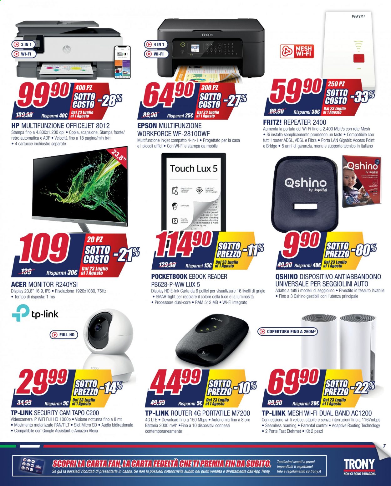Volantino Trony - 23/7/2021 - 1/8/2021. Pagina 7