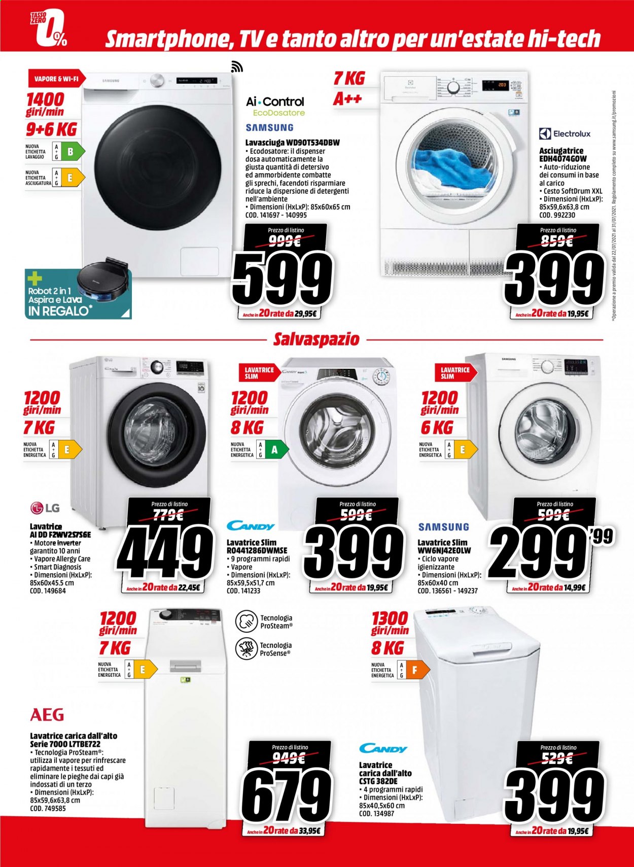 Volantino MediaWorld - 22/7/2021 - 31/7/2021. Pagina 20