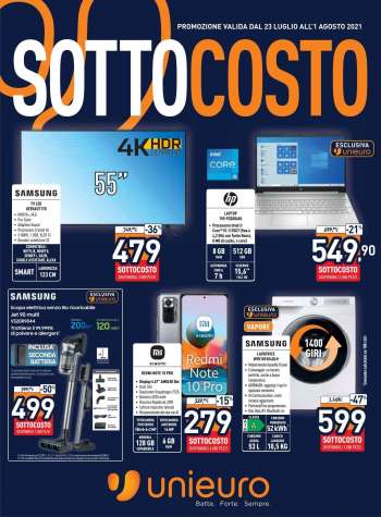 Volantino Unieuro - 23.7.2021 - 1.8.2021.