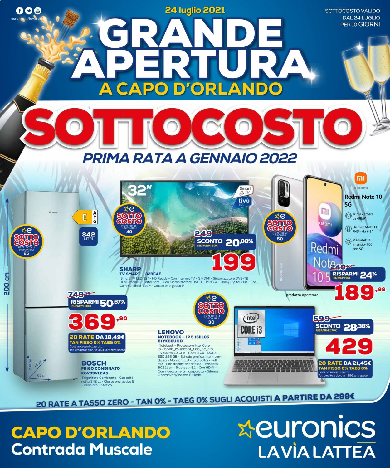 Volantino Euronics - 24/7/2021 - 2/8/2021. Pagina 1