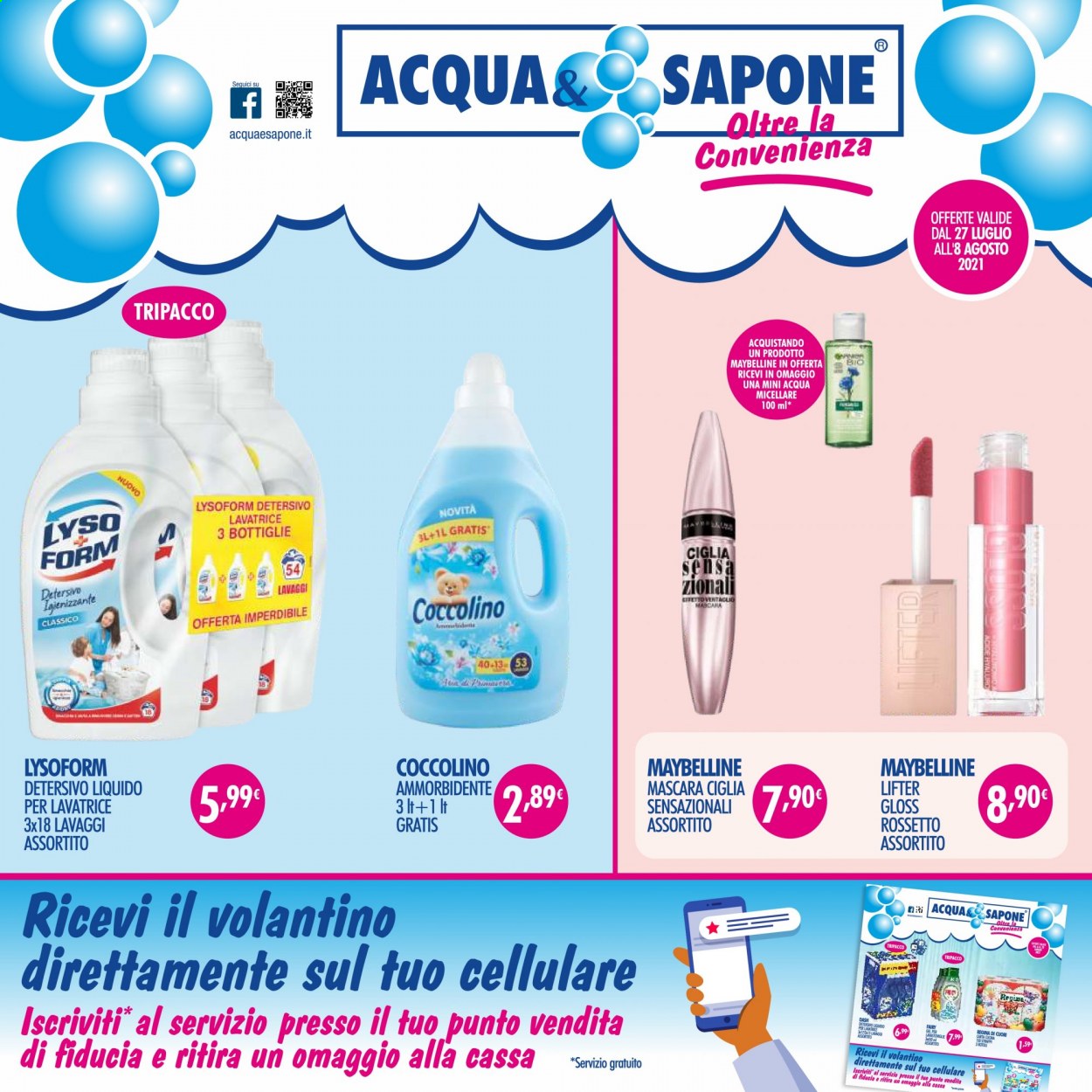 Volantino Acqua & Sapone - 27/7/2021 - 8/8/2021. Pagina 1