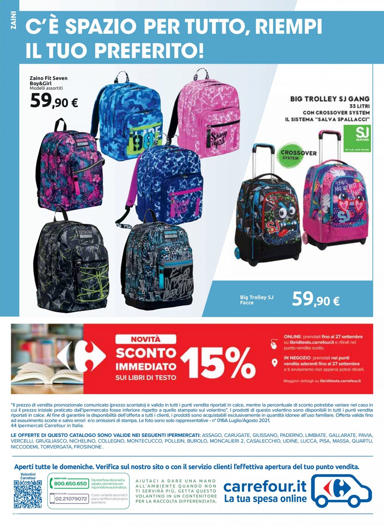 Volantino Carrefour - 29/7/2021 - 29/8/2021. Pagina 36