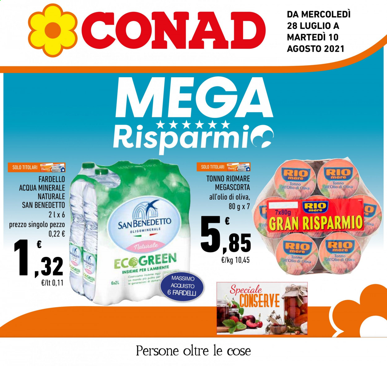 Volantino Conad - 28/7/2021 - 10/8/2021. Pagina 1