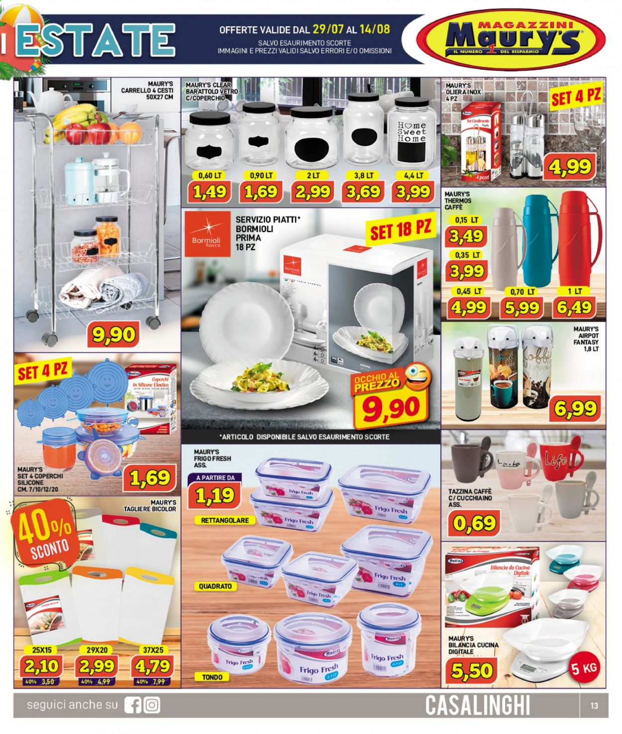 Volantino Maury's - 29/7/2021 - 14/8/2021. Pagina 13