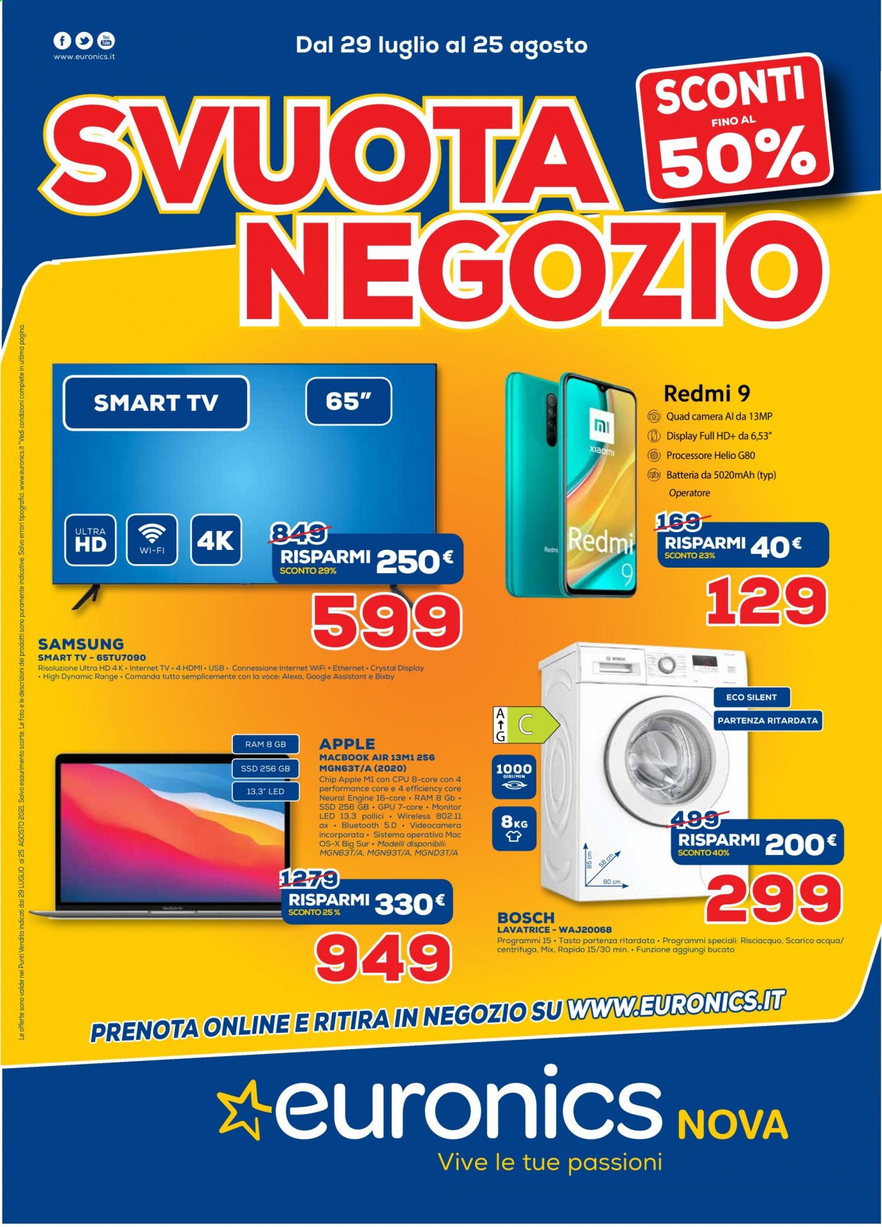 Volantino Euronics - 29/7/2021 - 25/8/2021. Pagina 1