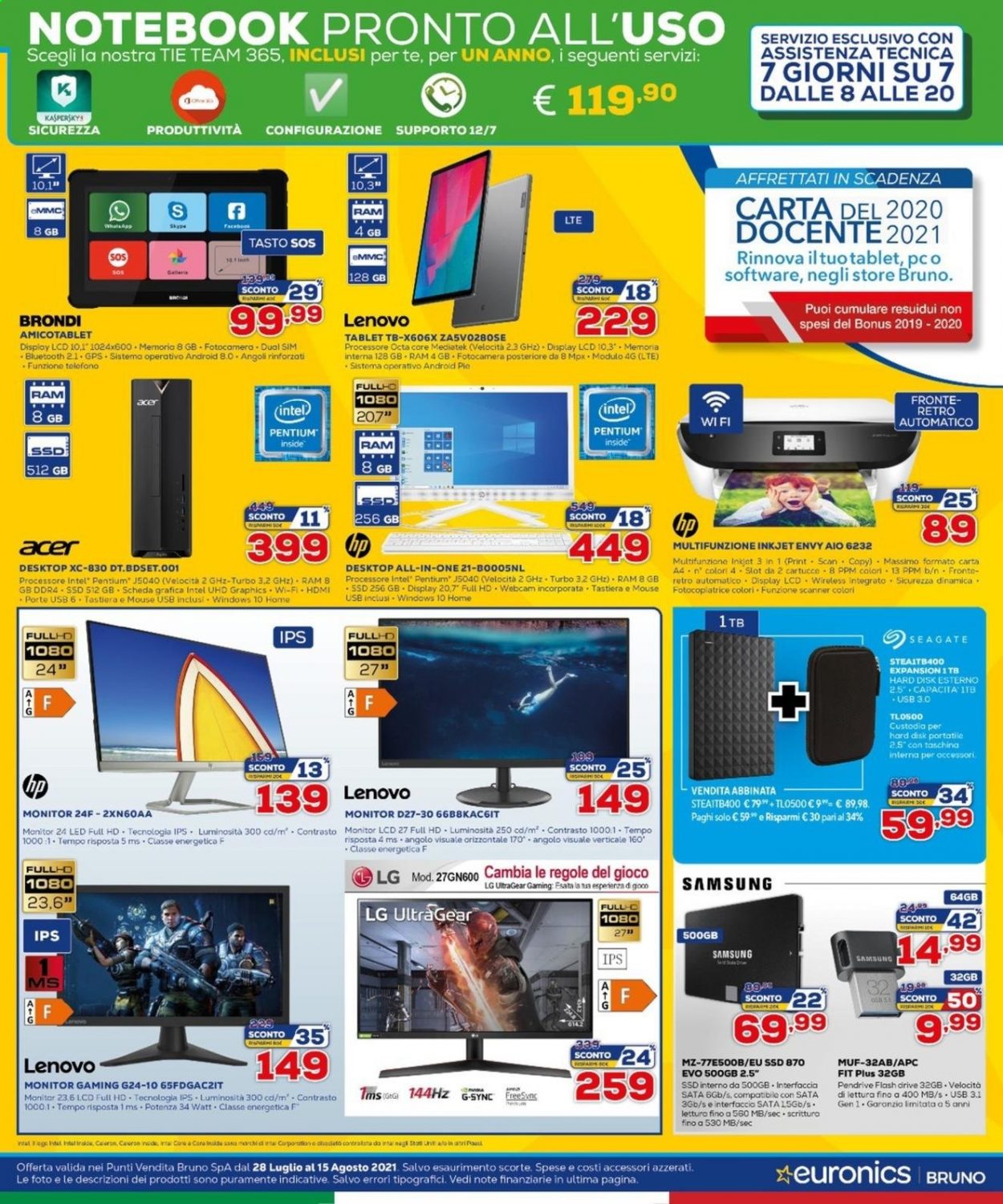 Volantino Euronics - 28/7/2021 - 15/8/2021. Pagina 9