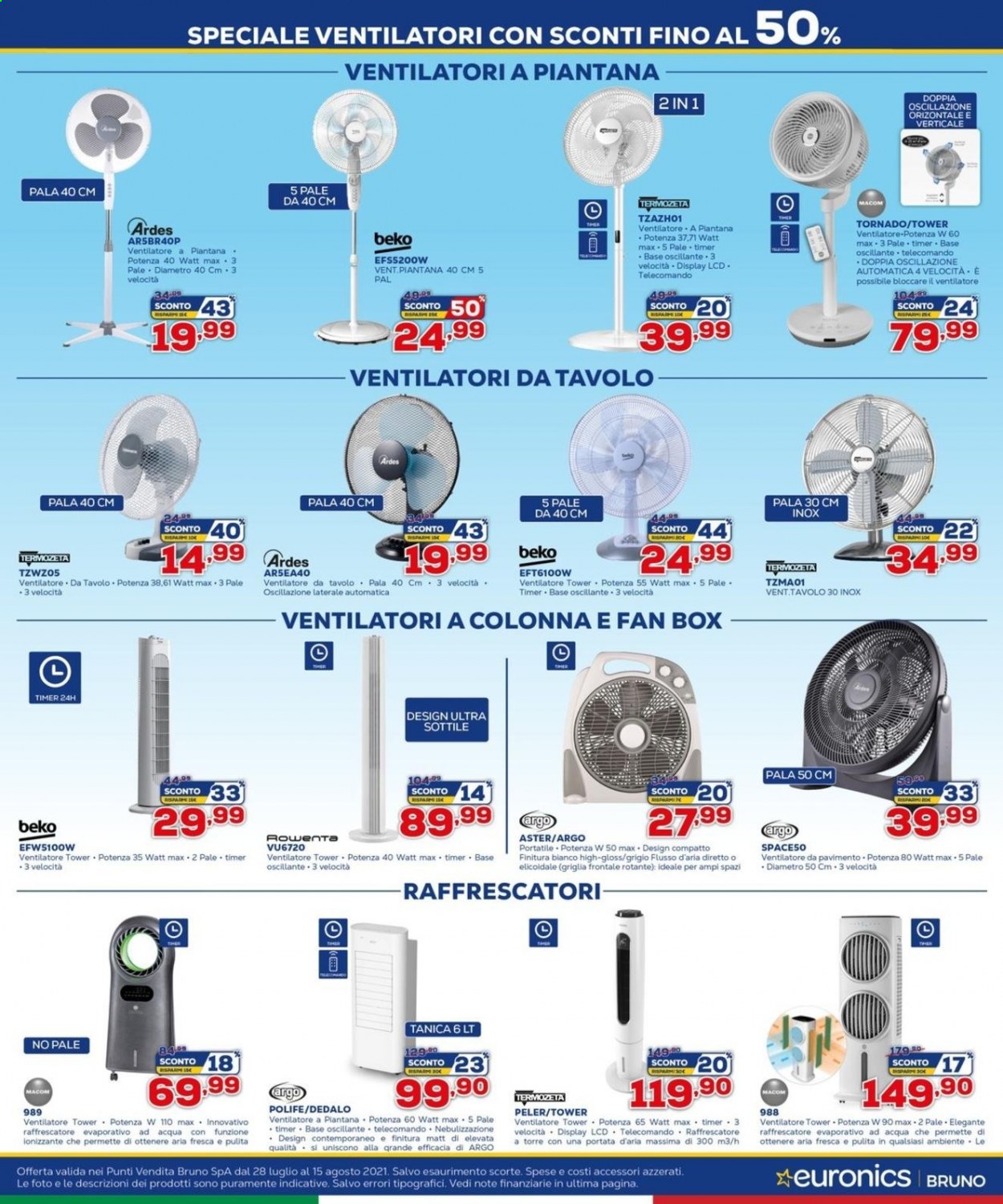 Volantino Euronics - 28/7/2021 - 15/8/2021. Pagina 18