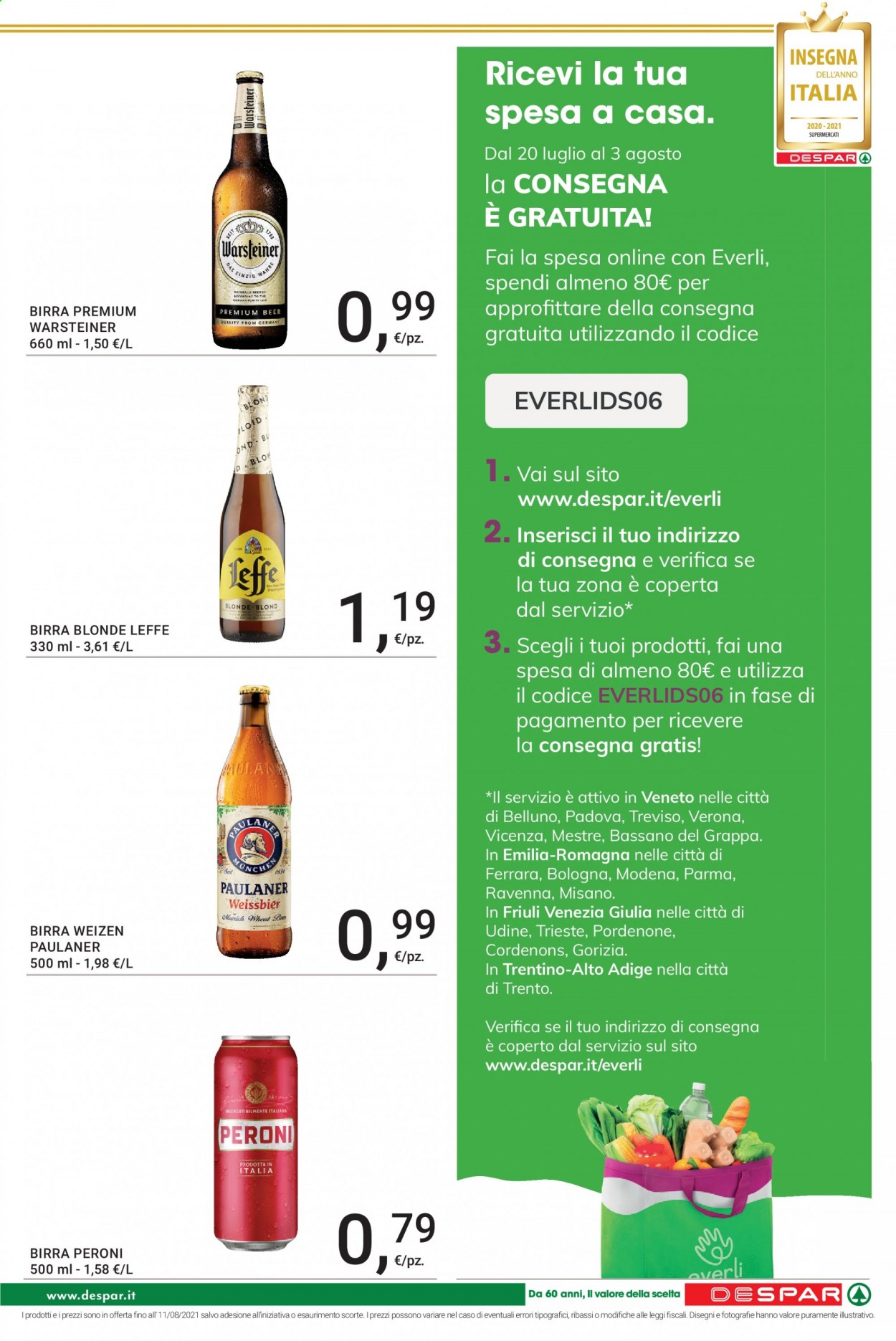 Volantino Despar - 29/7/2021 - 11/8/2021. Pagina 19