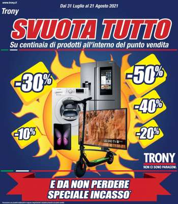 Volantino Trony - 31.7.2021 - 21.8.2021.