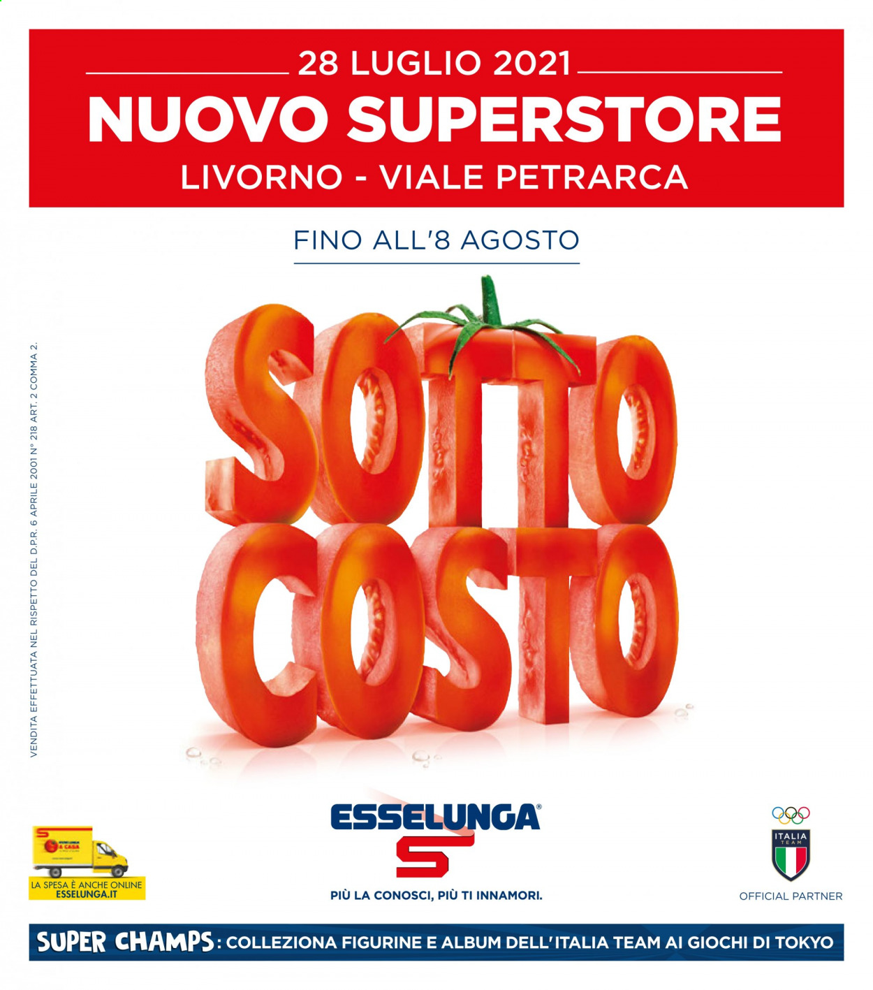 Volantino Esselunga - 28/7/2021 - 8/8/2021. Pagina 1
