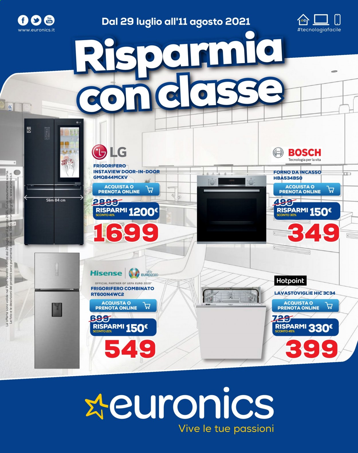 Volantino Euronics - 29/7/2021 - 11/8/2021. Pagina 1
