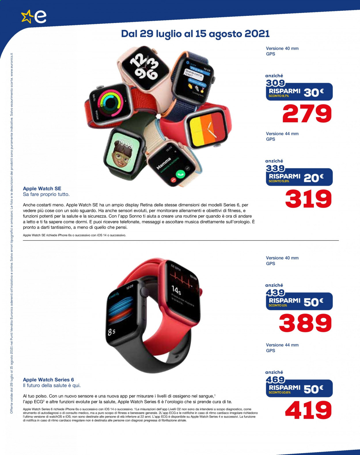 Volantino Euronics - 29/7/2021 - 31/8/2021. Pagina 9