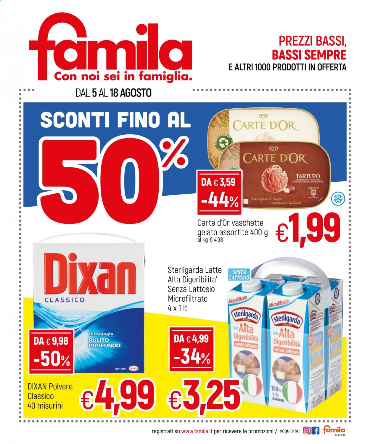 Volantino Famila - 5/8/2021 - 18/8/2021. Pagina 1