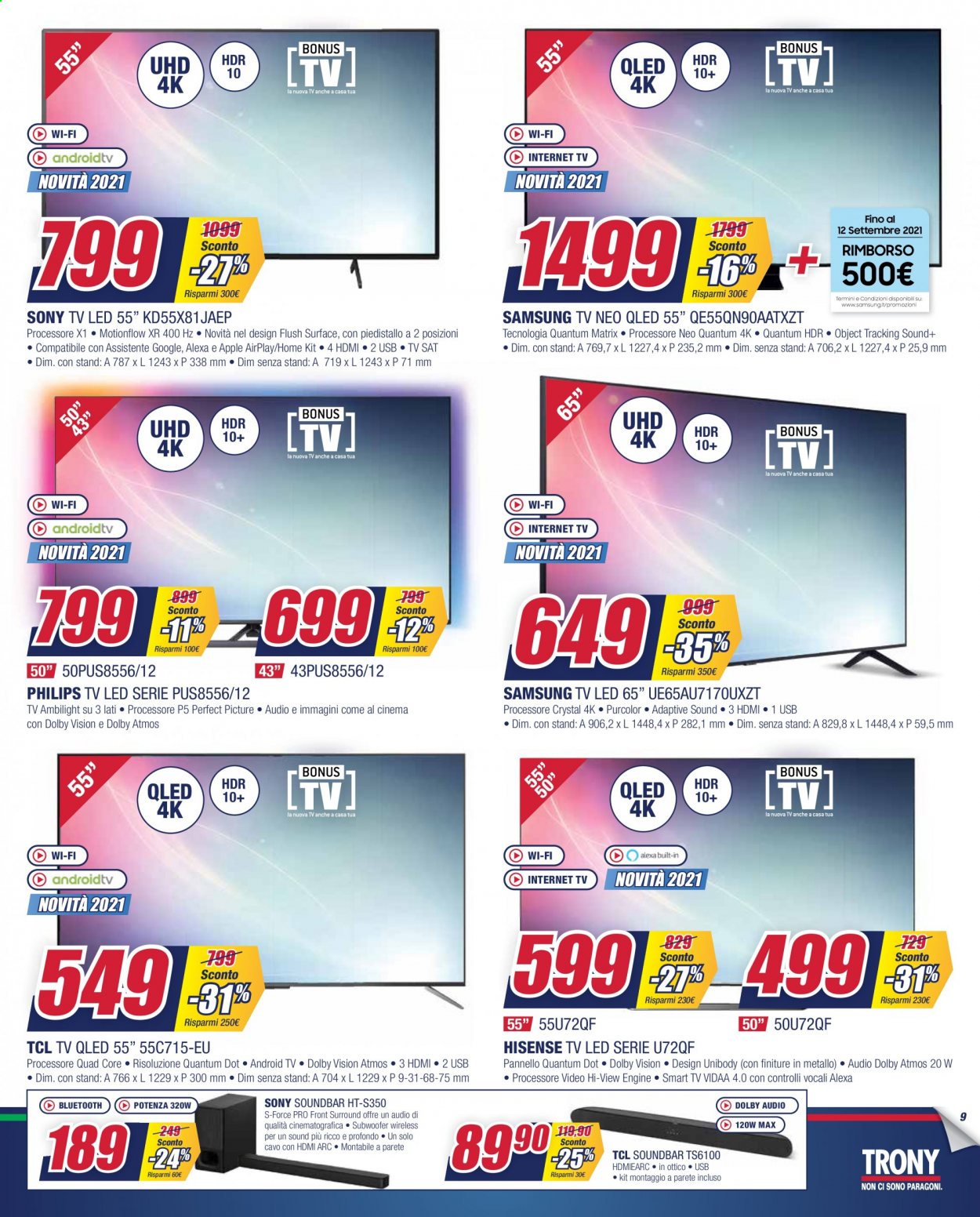 Volantino Trony - 2/8/2021 - 25/8/2021. Pagina 9