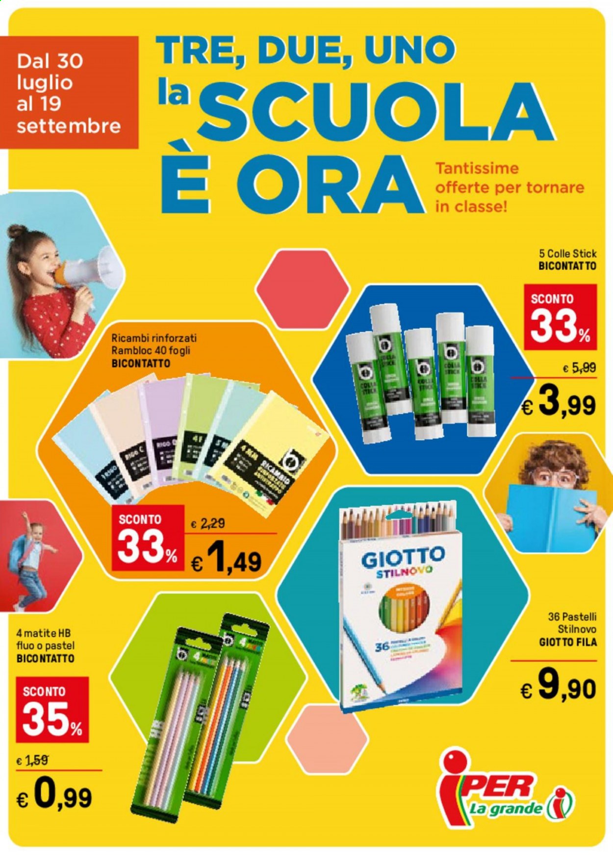 Volantino Iper, La grande i - 30/7/2021 - 19/9/2021. Pagina 1