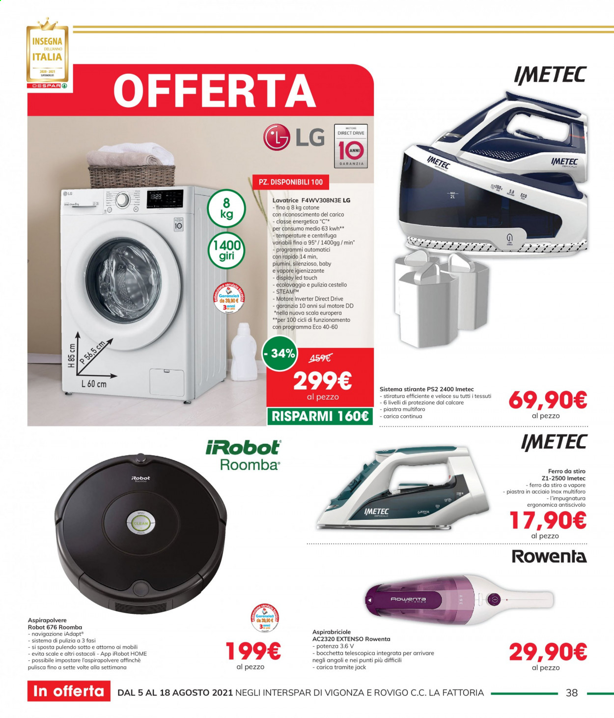 Volantino Interspar - 5/8/2021 - 18/8/2021. Pagina 38