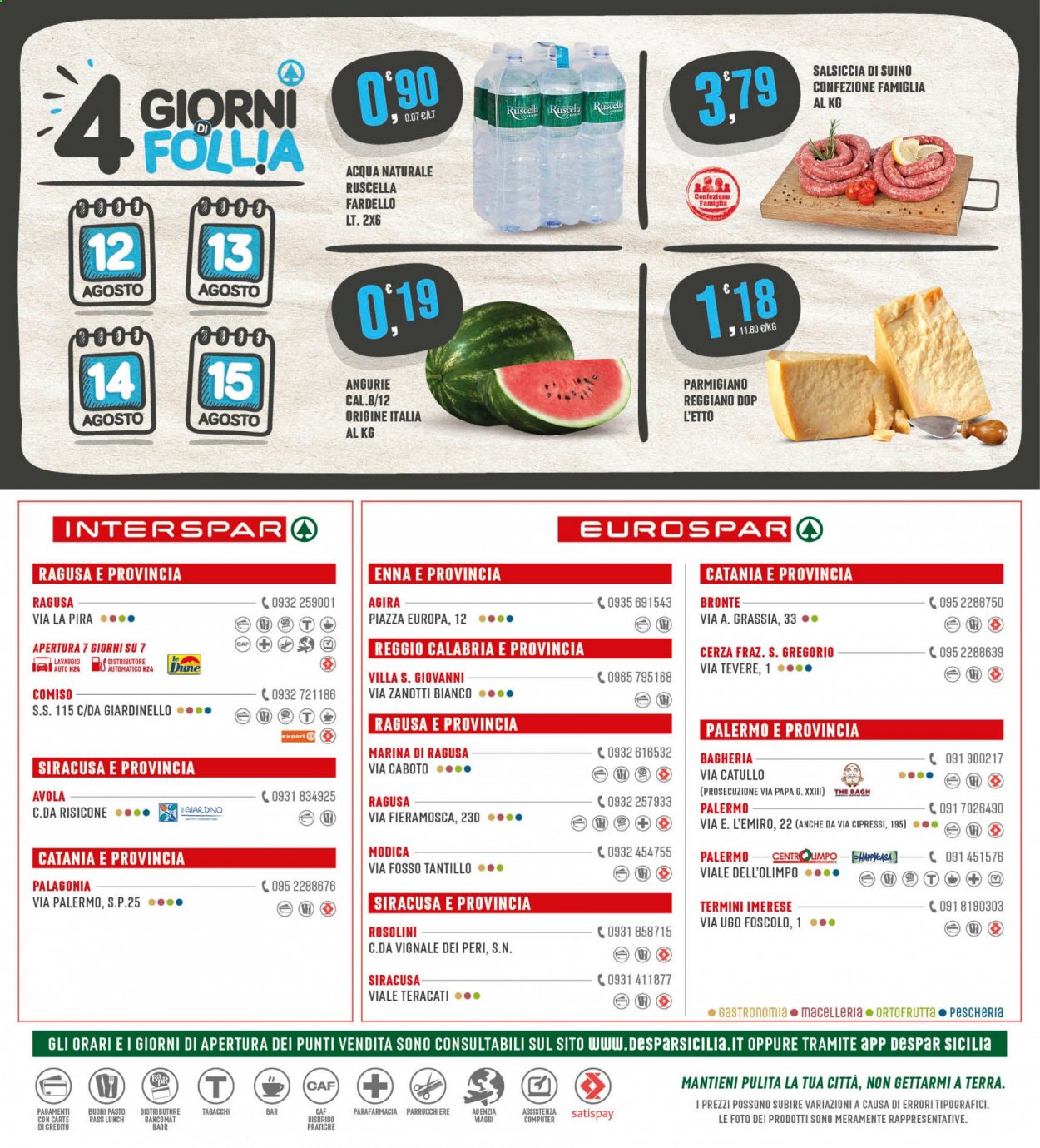 Volantino Eurospar - 9/8/2021 - 19/8/2021. Pagina 24