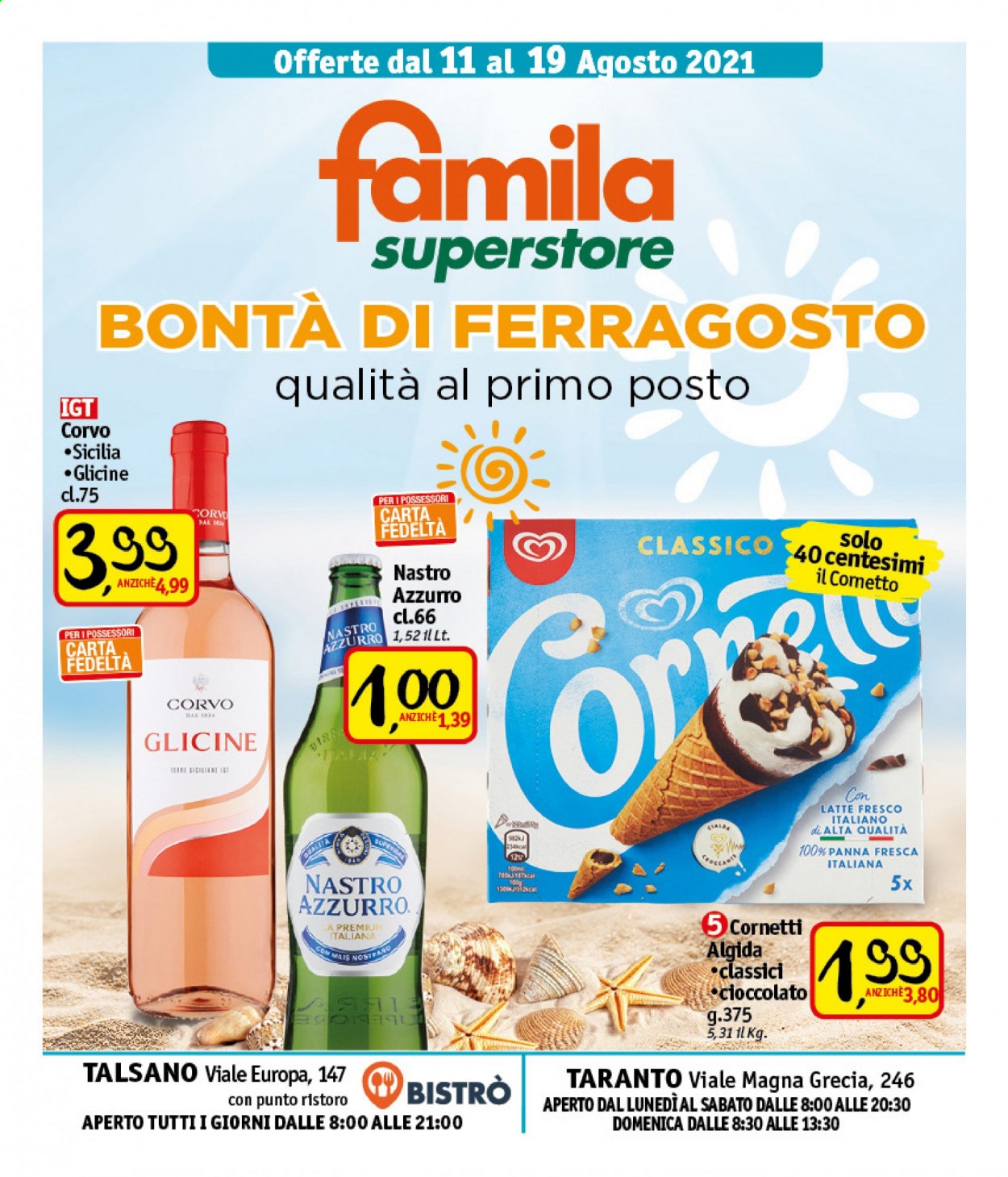 Volantino Famila - 11/8/2021 - 19/8/2021. Pagina 1