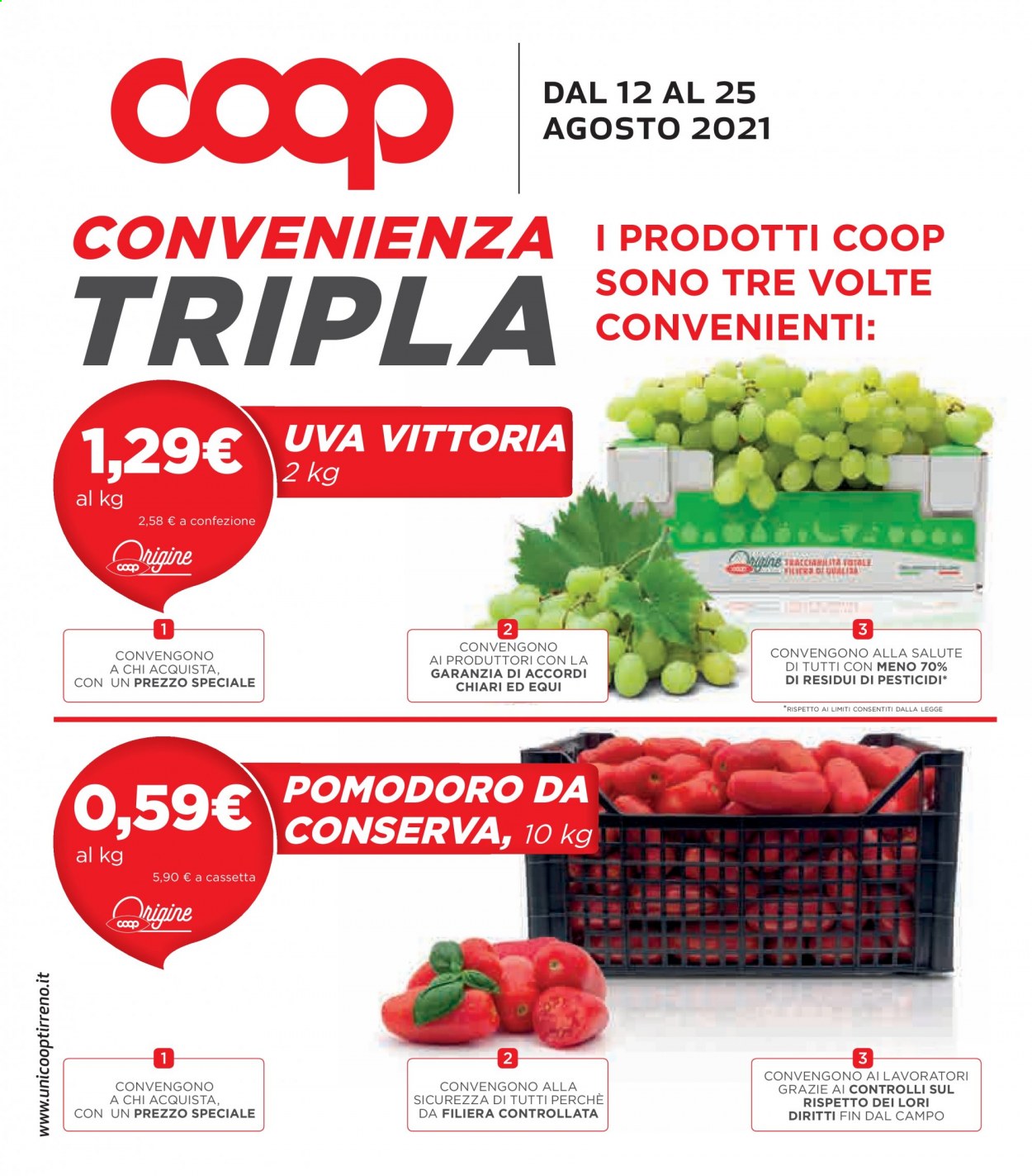 Volantino Coop - 12/8/2021 - 25/8/2021. Pagina 1