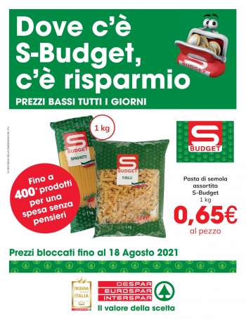 Volantino Eurospar - 21.7.2021 - 18.8.2021.