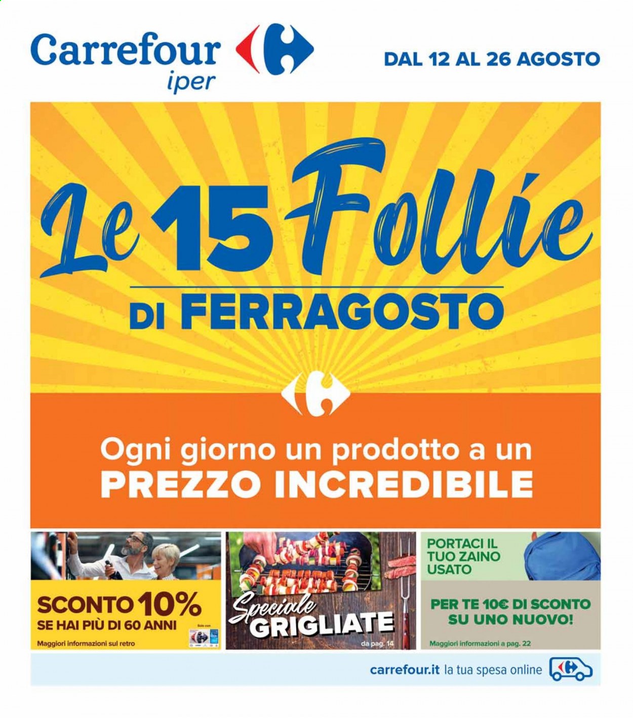 Volantino Carrefour - 12/8/2021 - 26/8/2021. Pagina 1