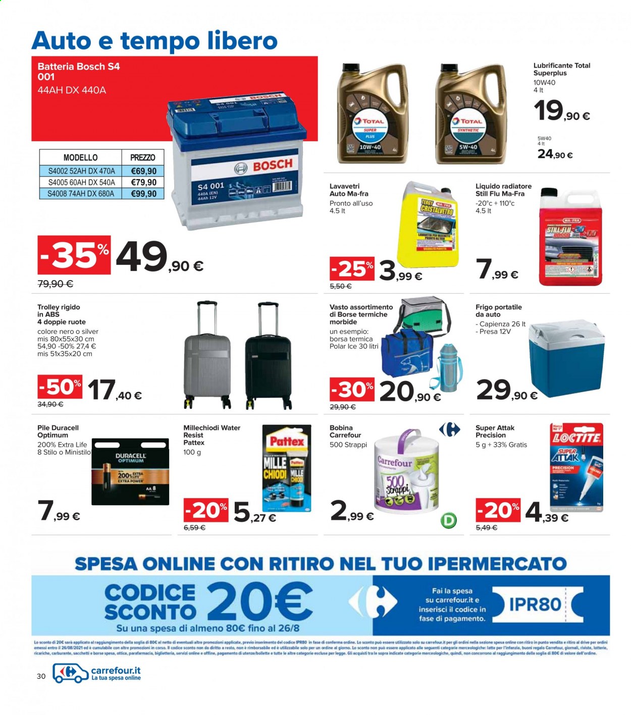 Volantino Carrefour - 12/8/2021 - 26/8/2021. Pagina 30