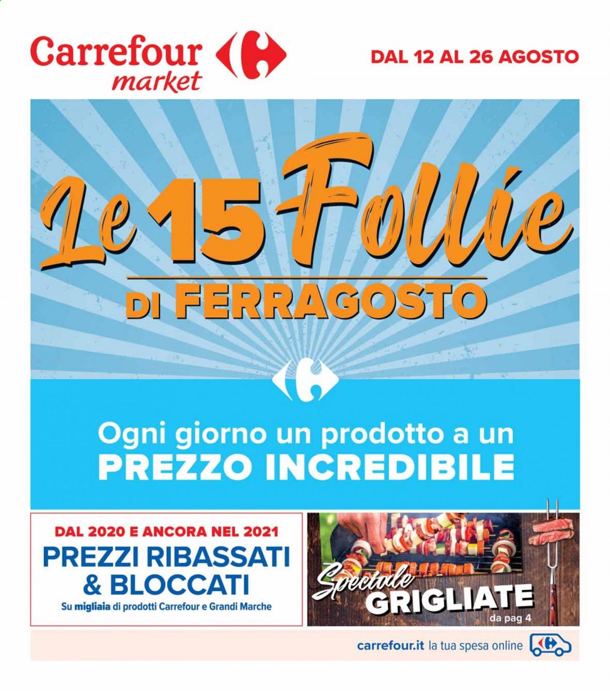 Leták Carrefour - 12.8.2021 - 26.8.2021. Strana 1