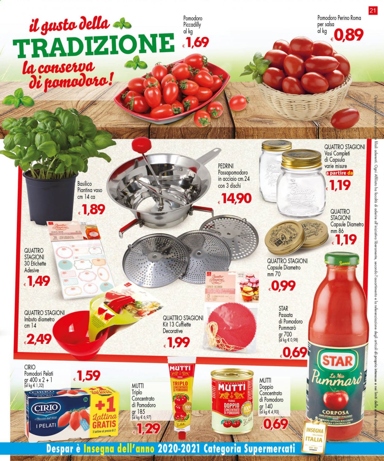 Volantino Eurospar - 12/8/2021 - 25/8/2021. Pagina 21