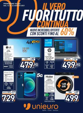 Volantino Unieuro - 13.8.2021 - 22.8.2021.
