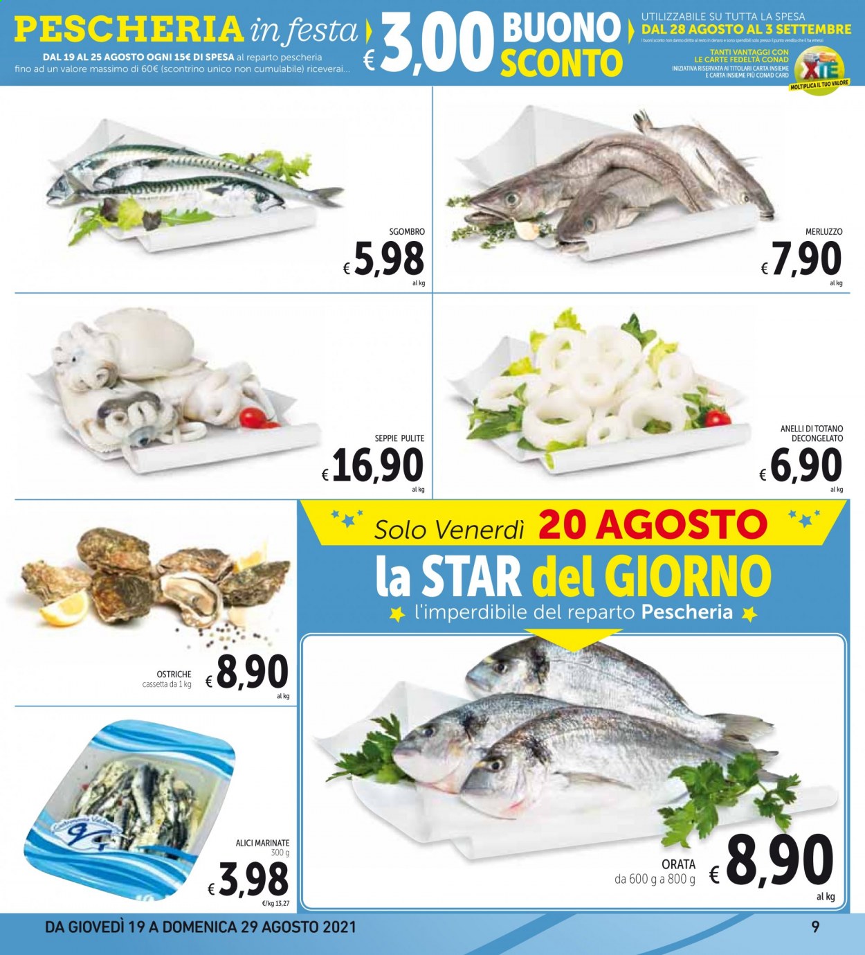 Volantino Conad - 19/8/2021 - 29/8/2021. Pagina 9