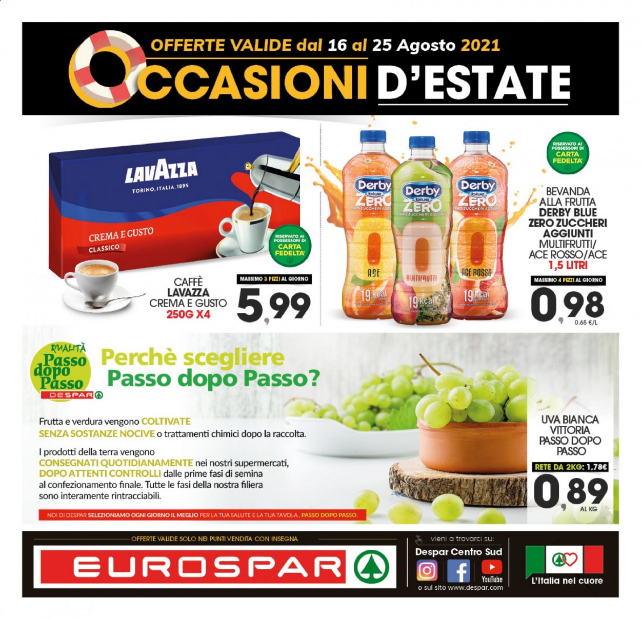 Volantino Eurospar - 16/8/2021 - 25/8/2021. Pagina 1