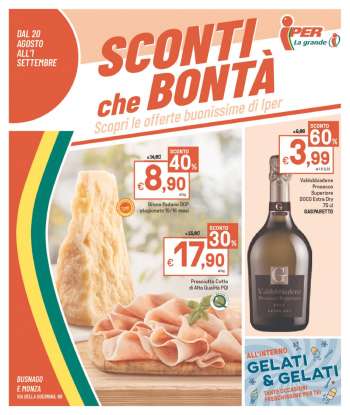 Volantino Iper, La grande i - 20.8.2021 - 1.9.2021.