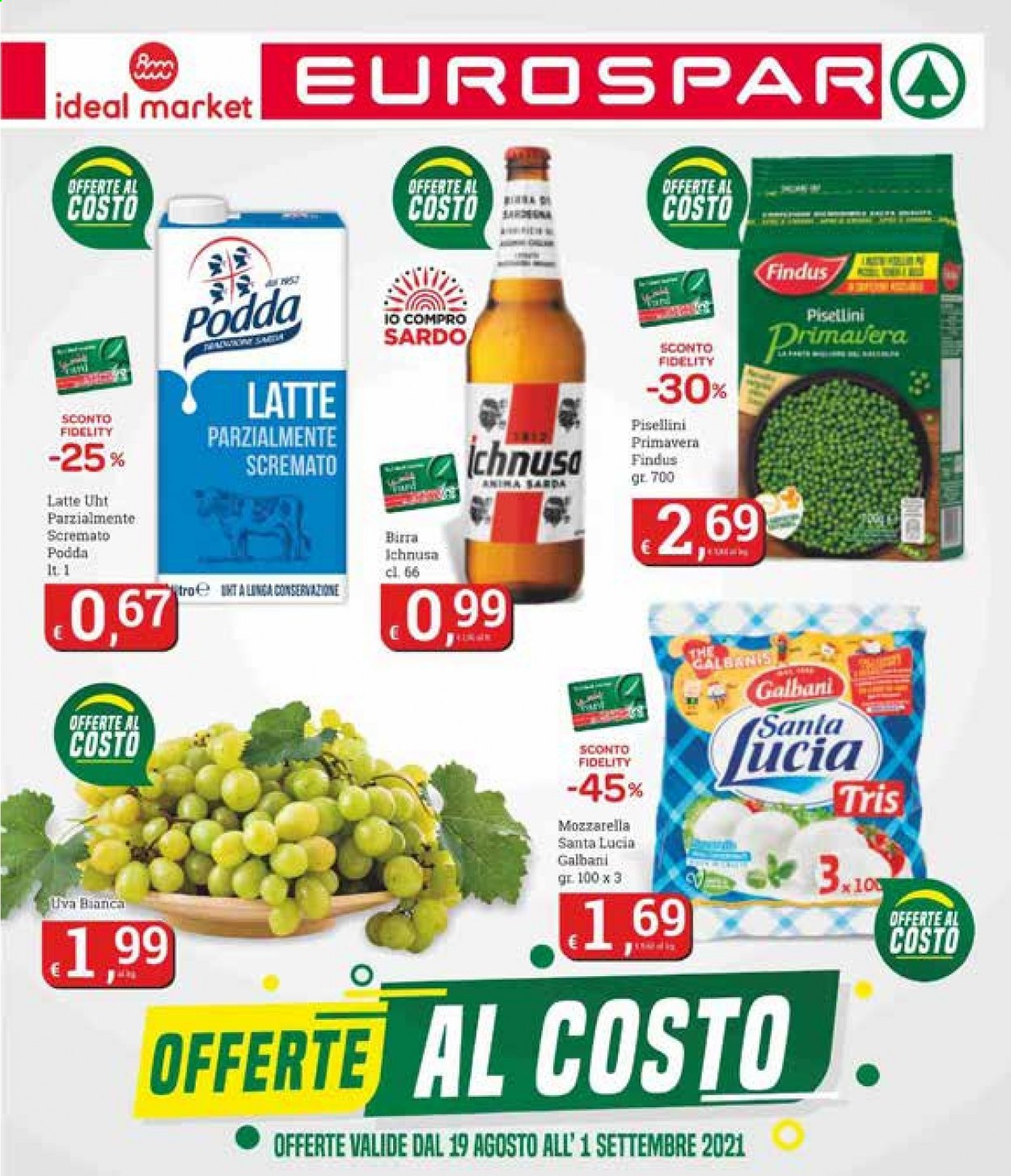 Volantino Eurospar - 19/8/2021 - 1/9/2021. Pagina 1