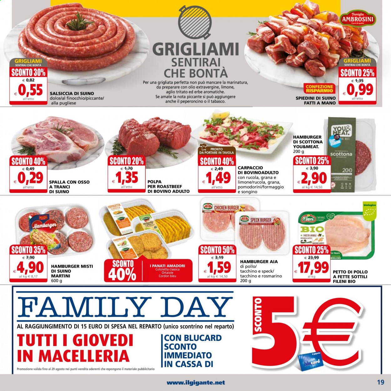 Volantino Il Gigante - 19/8/2021 - 29/8/2021. Pagina 19