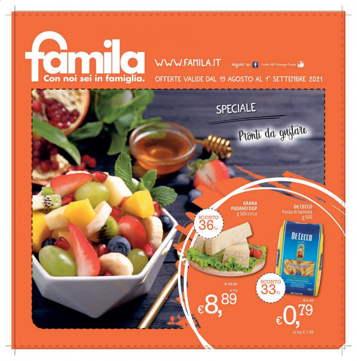 Volantino Famila - 19/8/2021 - 1/9/2021. Pagina 1