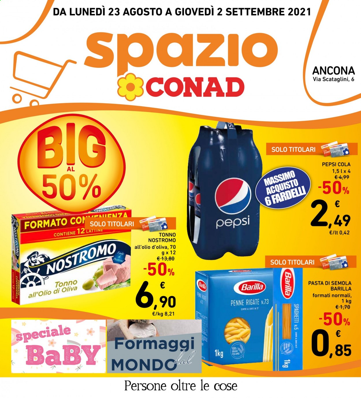 Volantino Conad - 23/8/2021 - 2/9/2021. Pagina 1