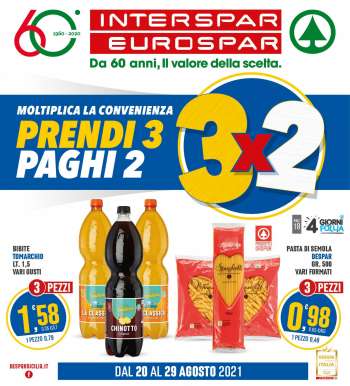 Volantino Eurospar - 20.8.2021 - 29.8.2021.