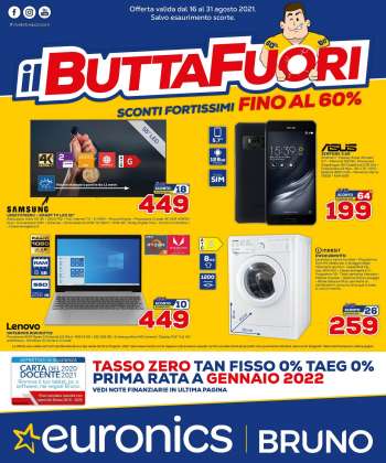 Volantino Euronics - 16.8.2021 - 31.8.2021.
