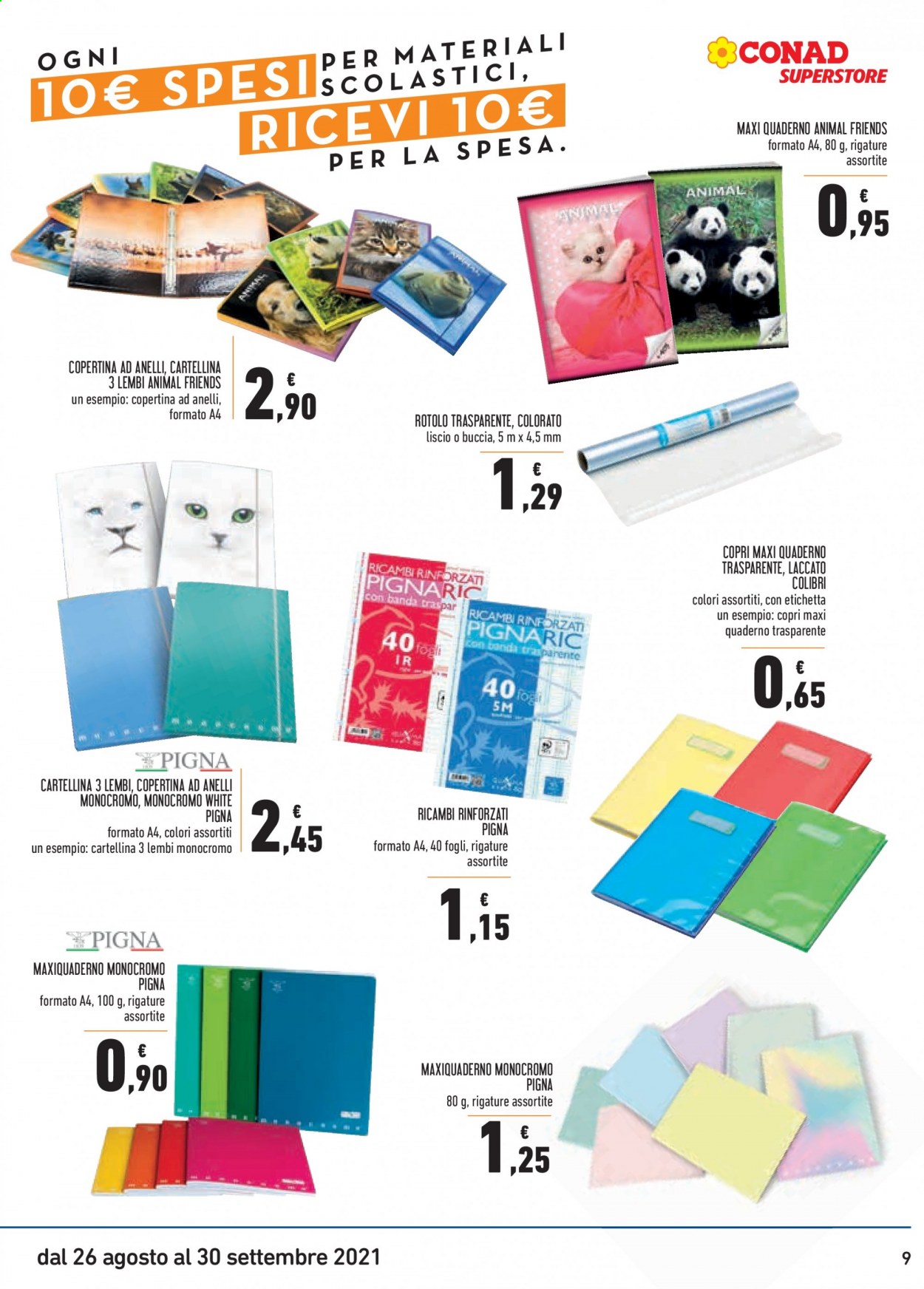 Volantino Conad - 26/8/2021 - 30/9/2021. Pagina 9