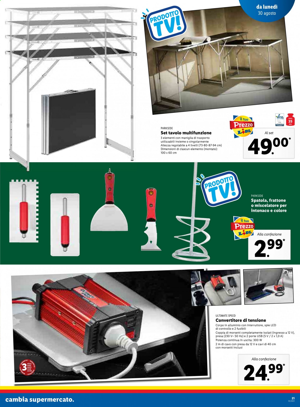 Volantino Lidl - 30/8/2021 - 5/9/2021. Pagina 21