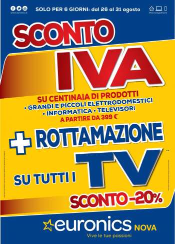 Volantino Euronics - 26.8.2021 - 31.8.2021.