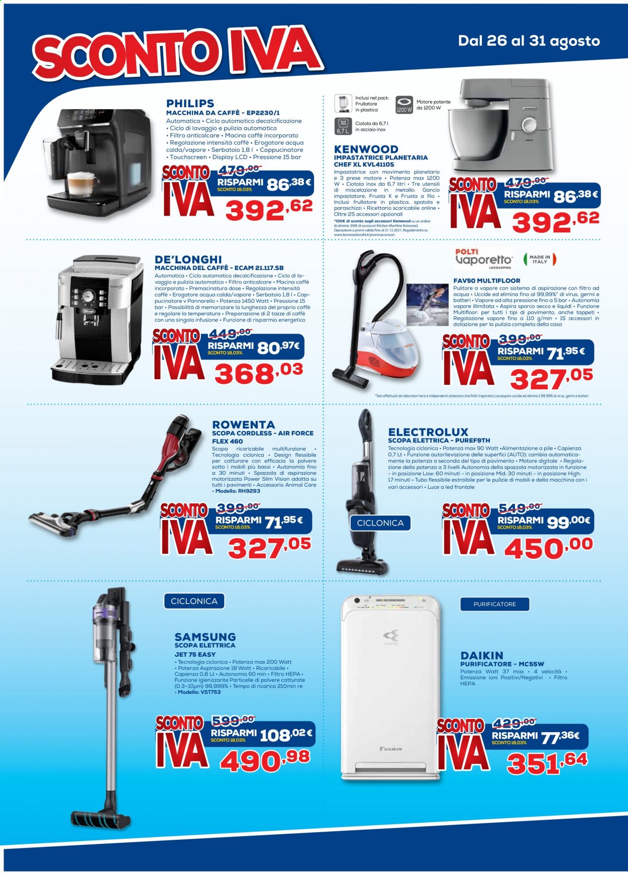 Volantino Euronics - 26/8/2021 - 31/8/2021. Pagina 15