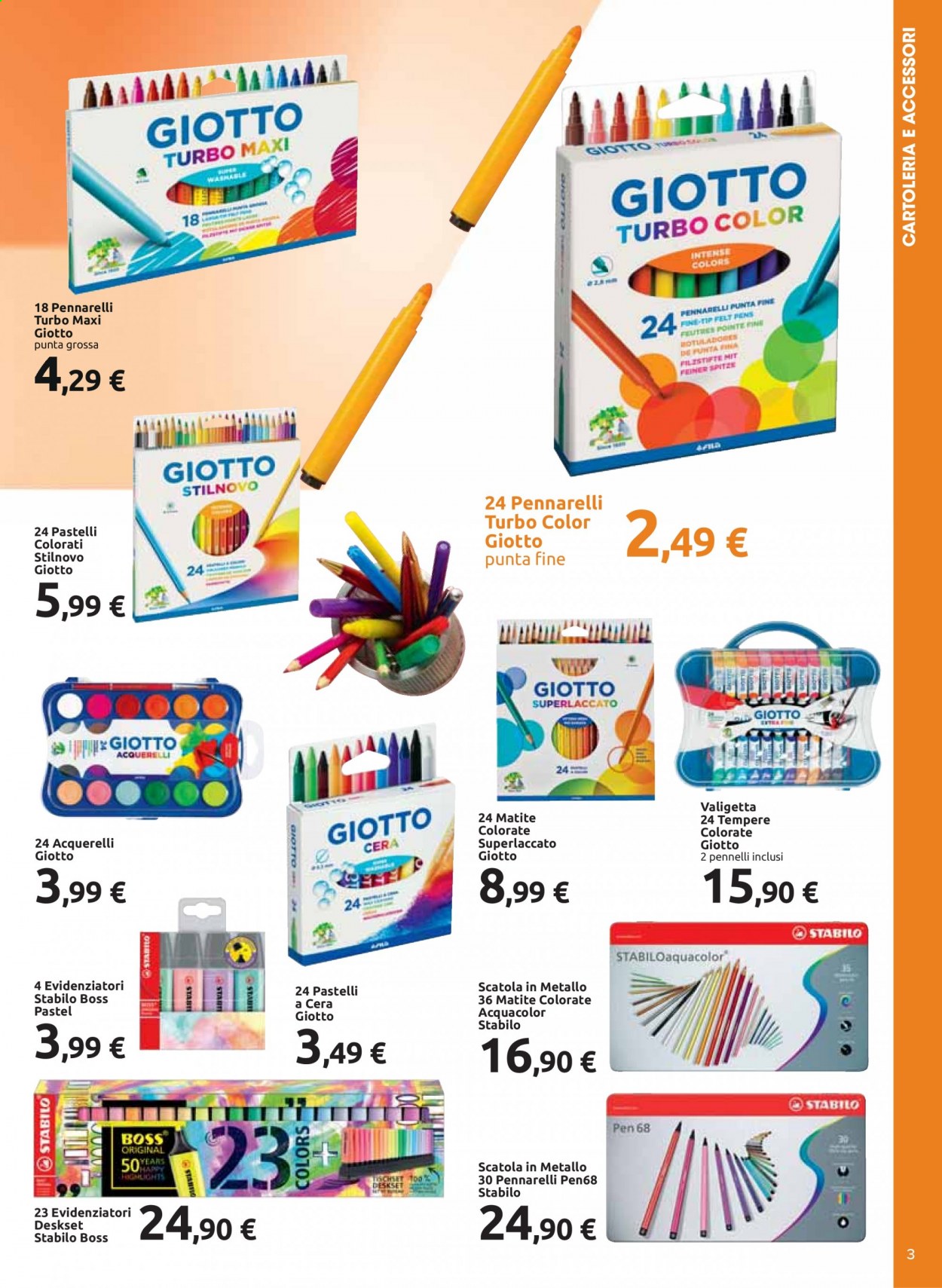 thumbnail - Volantino Carrefour - 27/8/2021 - 15/9/2021 - Prodotti in offerta - matita, matita colorata, pennarelli, valigetta, sega. Pagina 3.