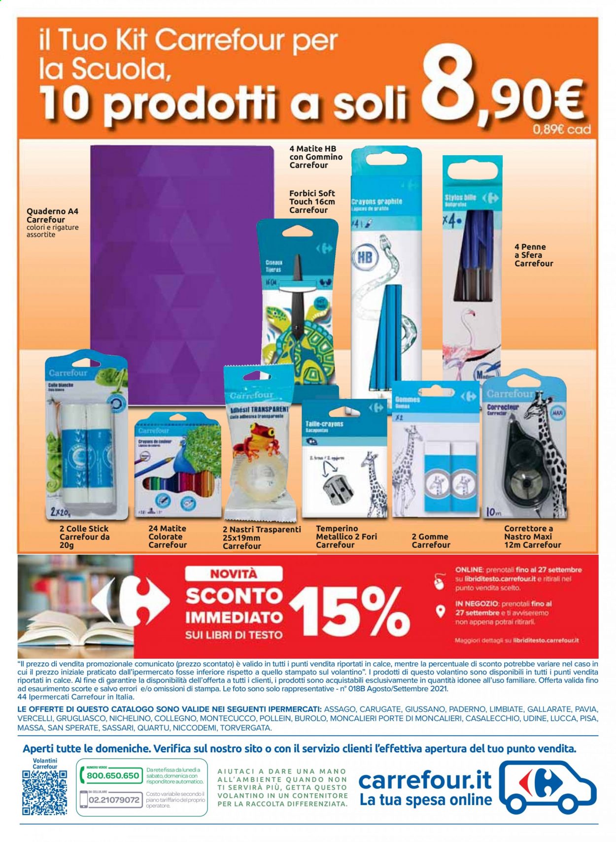 Volantino Carrefour - 27/8/2021 - 15/9/2021. Pagina 20